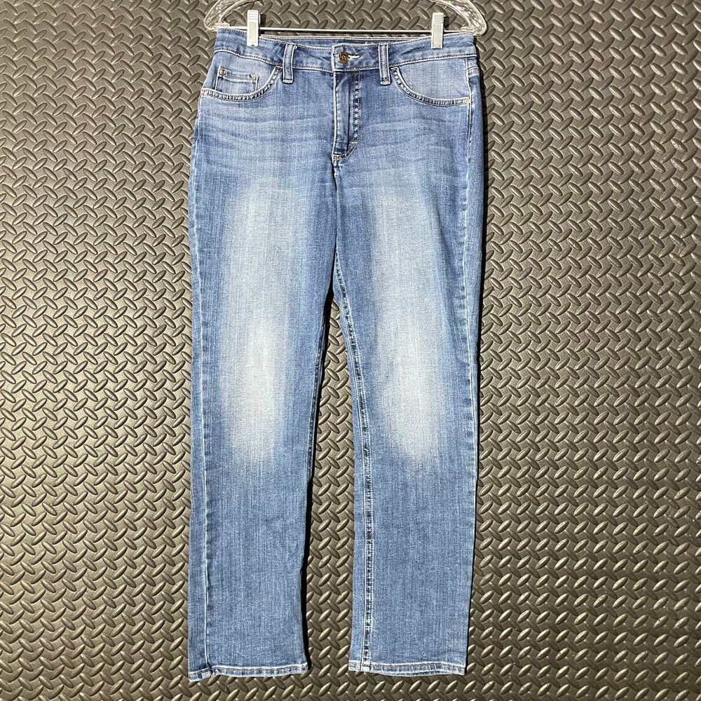 Lee Blue Mid Rise Straight Leg Regular Fit Casual Wear Denim Jeans Women's Sz 6M